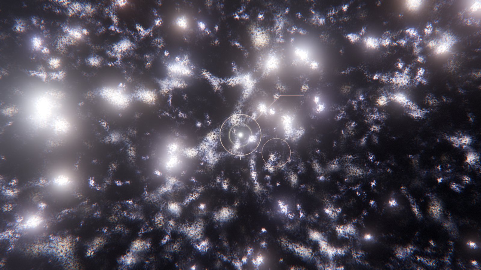 The cosmic web lighting up